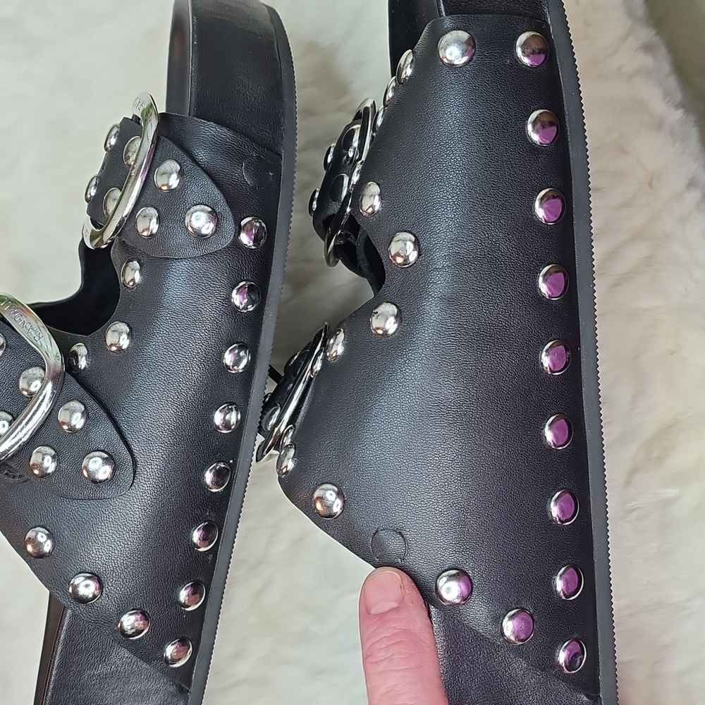 Loeffler Randall Black Studded Sandals In 9 - Picture 6 of 10